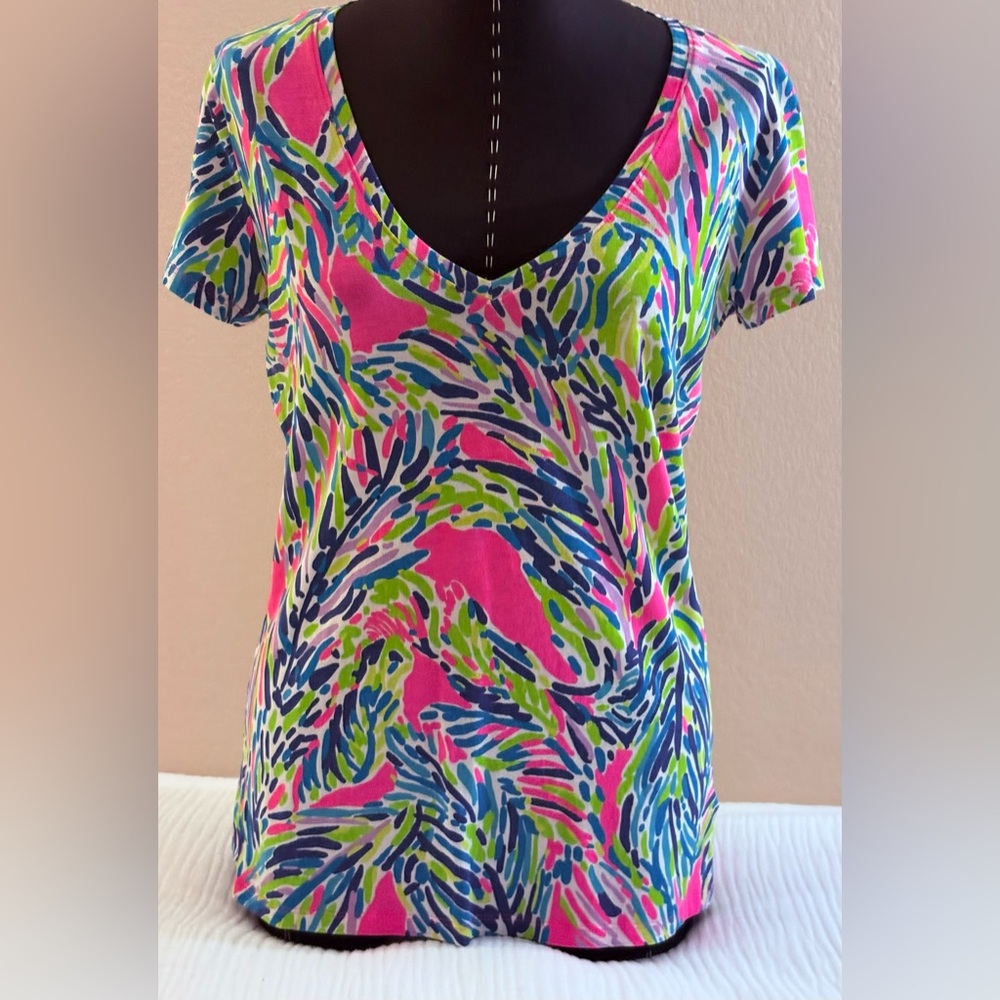 LILLY PULITZER BRIGHT TOP SHIRT BLOUSE SIZE SMALL EXCELLENT CONDITION